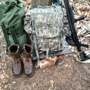 Extra Large Military Digital Camo Backpack With Attachments And Free Rucksack